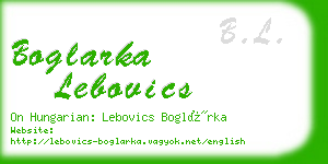 boglarka lebovics business card